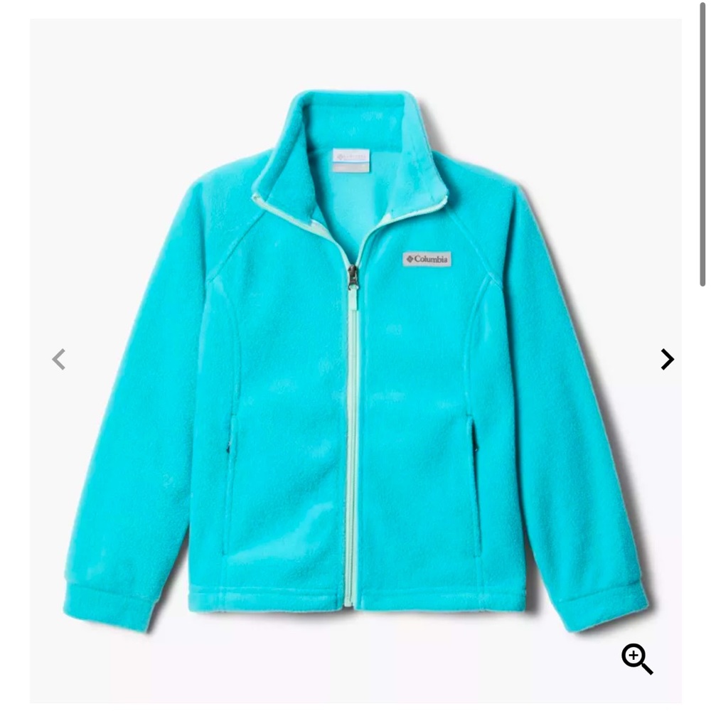 Teal Columbia girls sweater size S 4/5 T